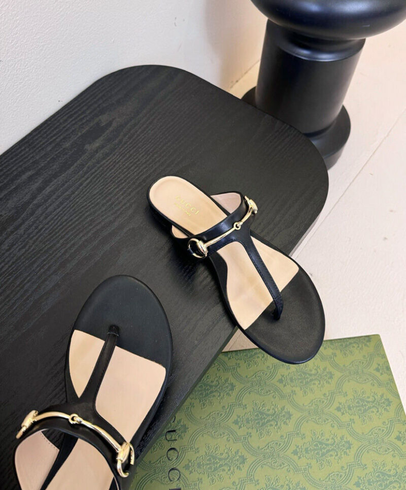 Gucci Women's Horsebit Thong Sandals