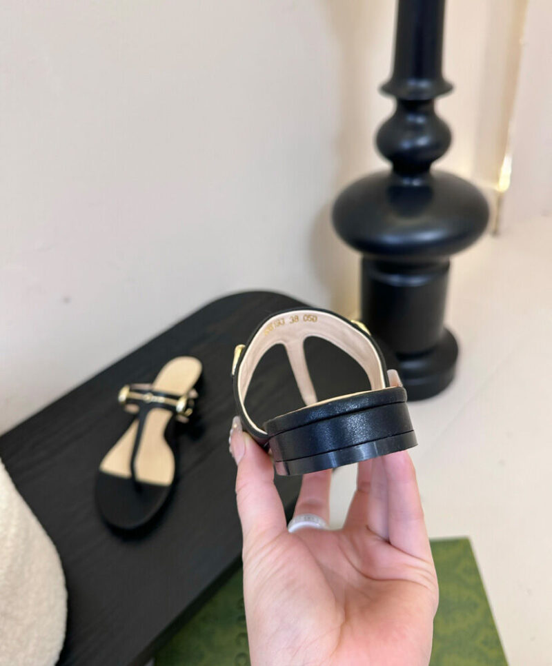 Gucci Women's Horsebit Thong Sandals