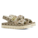 Gucci Women s Sandals With Double G Apricot