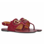 Gucci Women's Thong Sandals With Horsebit Red
