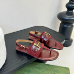Gucci Women's Thong Sandals With Horsebit Red