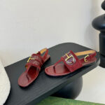 Gucci Women's Thong Sandals With Horsebit Red