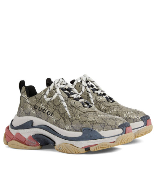 Gucci Unisex The Hacker Project Triple S Sneaker 677192 Coffee