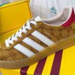 Gucci x Adidas Unisex Gazelle Sneaker Apricot