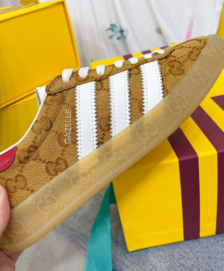 Gucci x Adidas Unisex Gazelle Sneaker Apricot