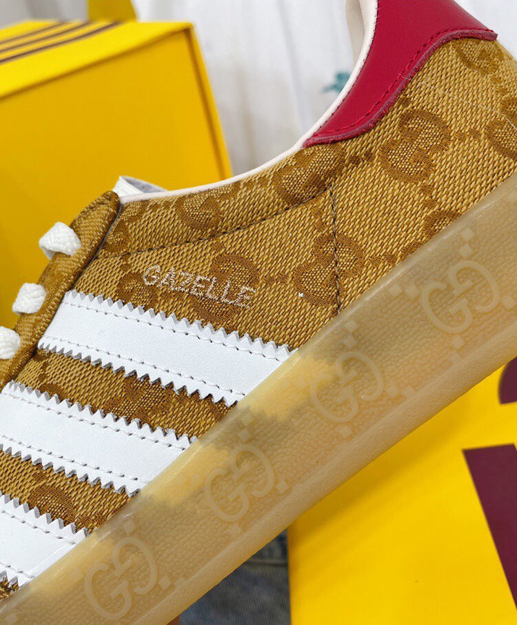 Gucci x Adidas Unisex Gazelle Sneaker Apricot