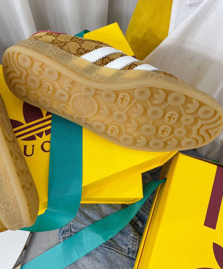 Gucci x Adidas Unisex Gazelle Sneaker Apricot