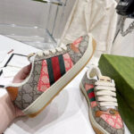 Gucci Unisex Lunar New Year Screener GG Sneaker 722618 Coffee