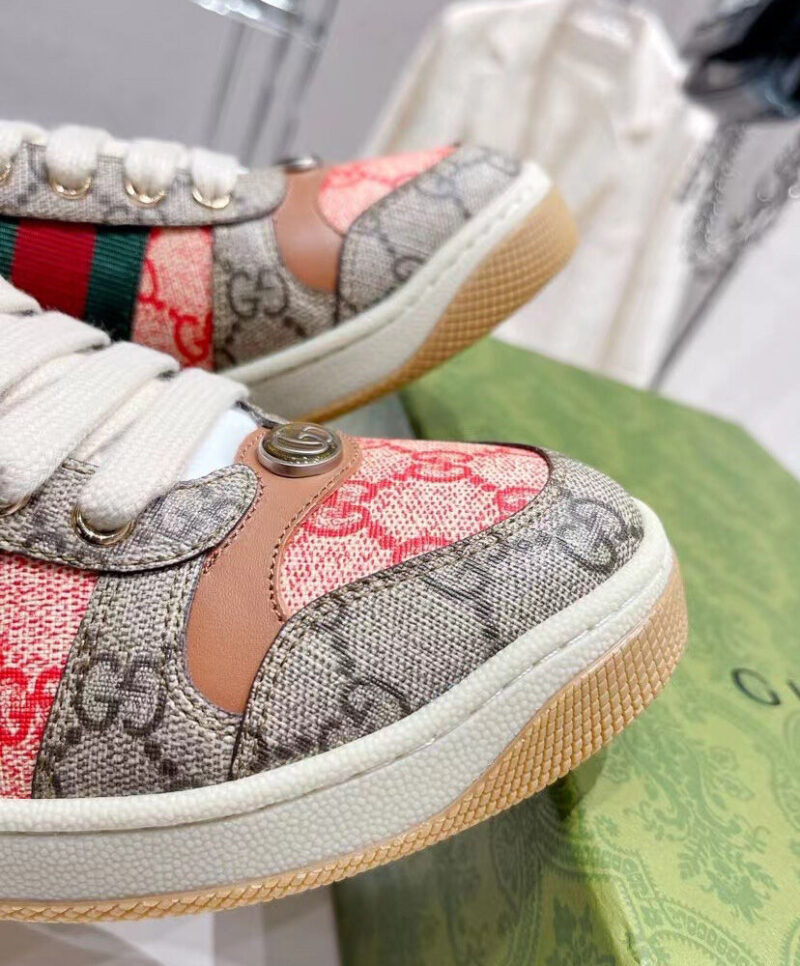 Gucci Unisex Lunar New Year Screener GG Sneaker 722618 Coffee