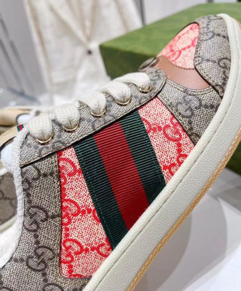 Gucci Unisex Lunar New Year Screener GG Sneaker 722618 Coffee