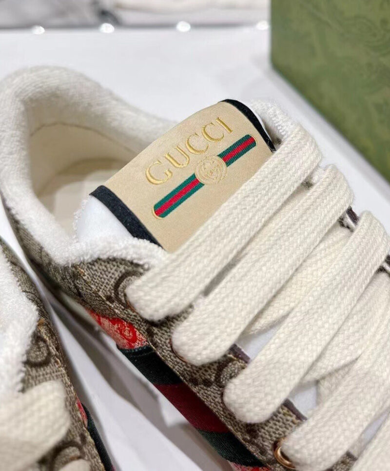 Gucci Unisex Lunar New Year Screener GG Sneaker 722618 Coffee