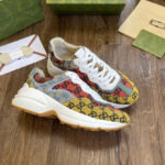 Gucci Unisex Rhyton GG Multicolor Sneaker Yellow
