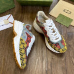 Gucci Unisex Rhyton GG Multicolor Sneaker Yellow