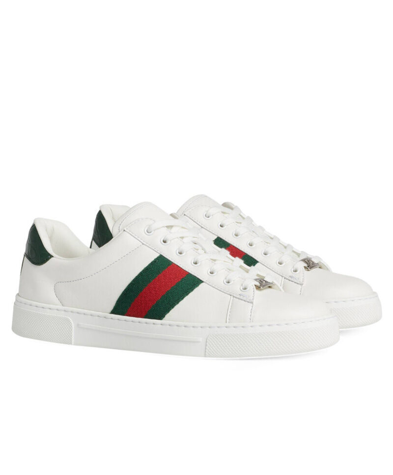 Gucci Unisex Ace Sneaker With Web 757892 White