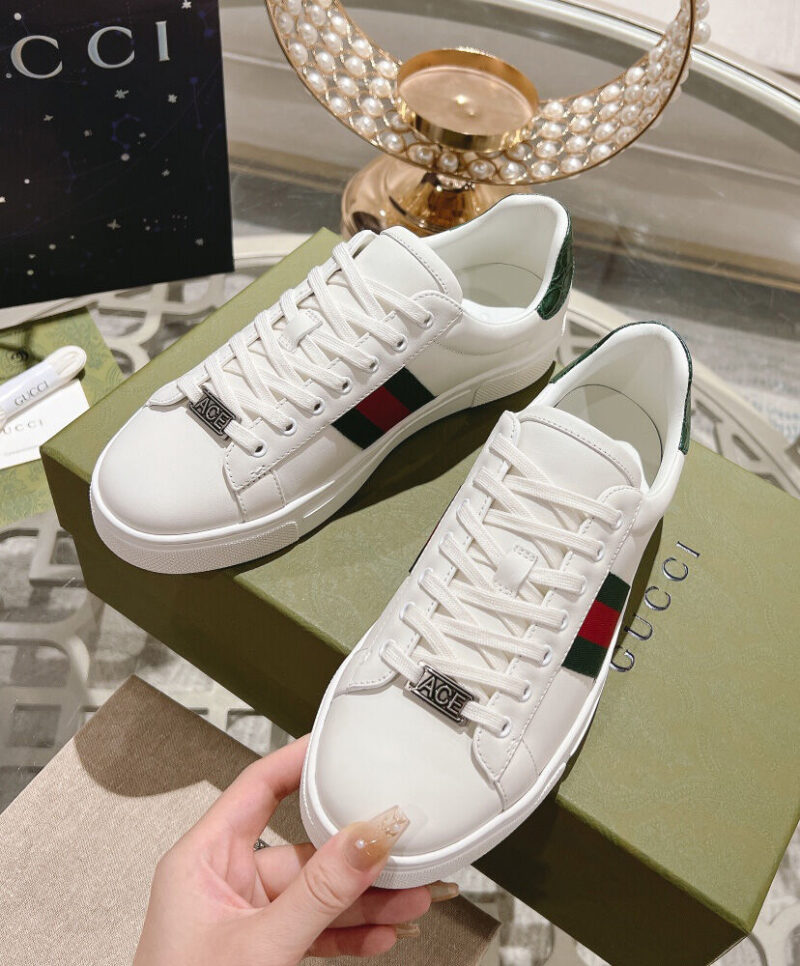 Gucci Unisex Ace Sneaker With Web 757892 White