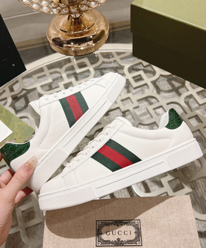 Gucci Unisex Ace Sneaker With Web 757892 White