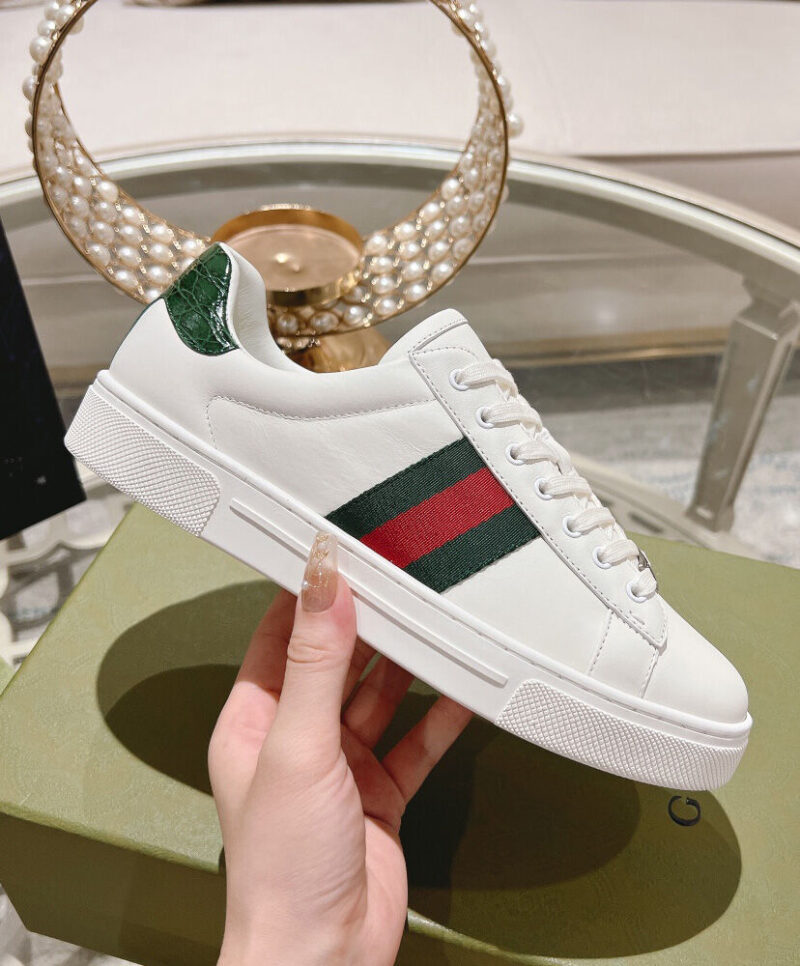 Gucci Unisex Ace Sneaker With Web 757892 White