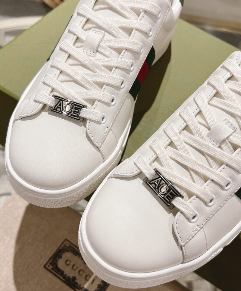 Gucci Unisex Ace Sneaker With Web 757892 White