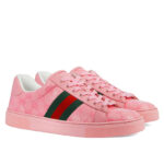 Gucci Unisex Ace Sneaker With Web 760774 Pink