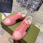 Gucci Unisex Ace Sneaker With Web 760774 Pink
