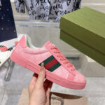 Gucci Unisex Ace Sneaker With Web 760774 Pink