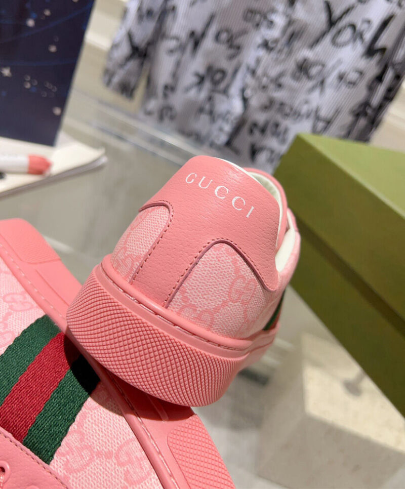 Gucci Unisex Ace Sneaker With Web 760774 Pink