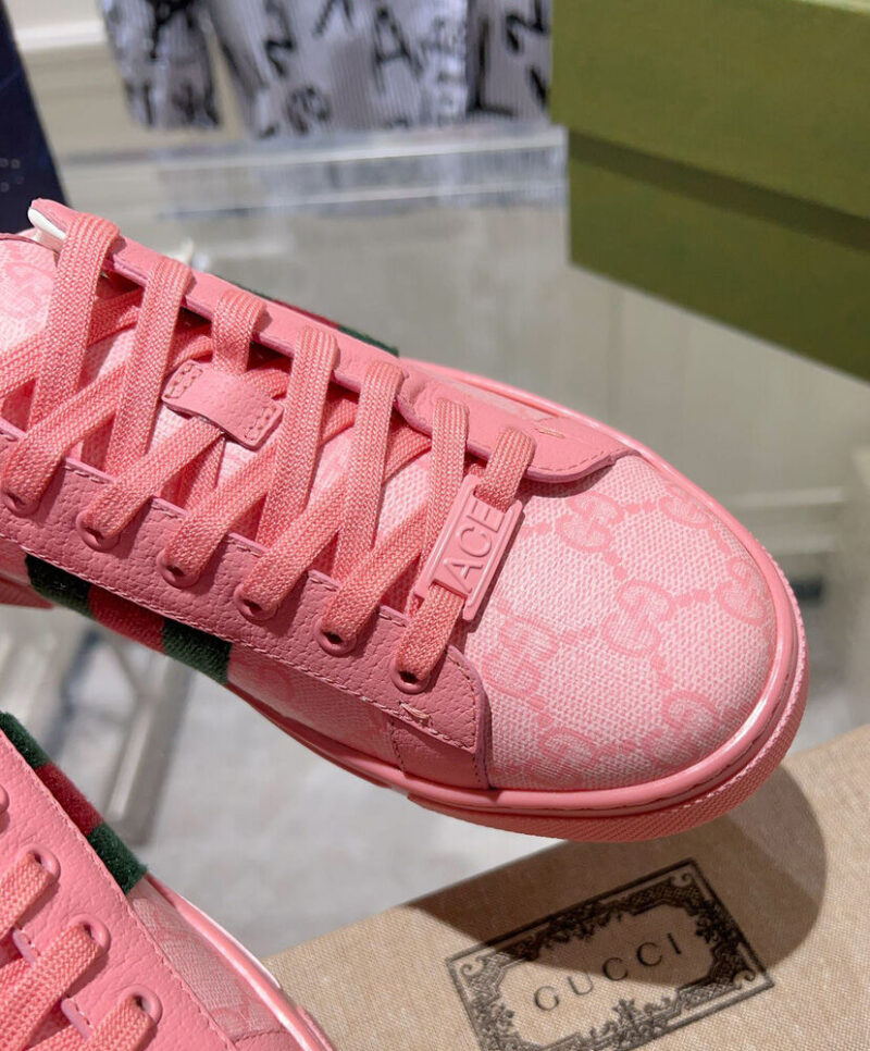 Gucci Unisex Ace Sneaker With Web 760774 Pink