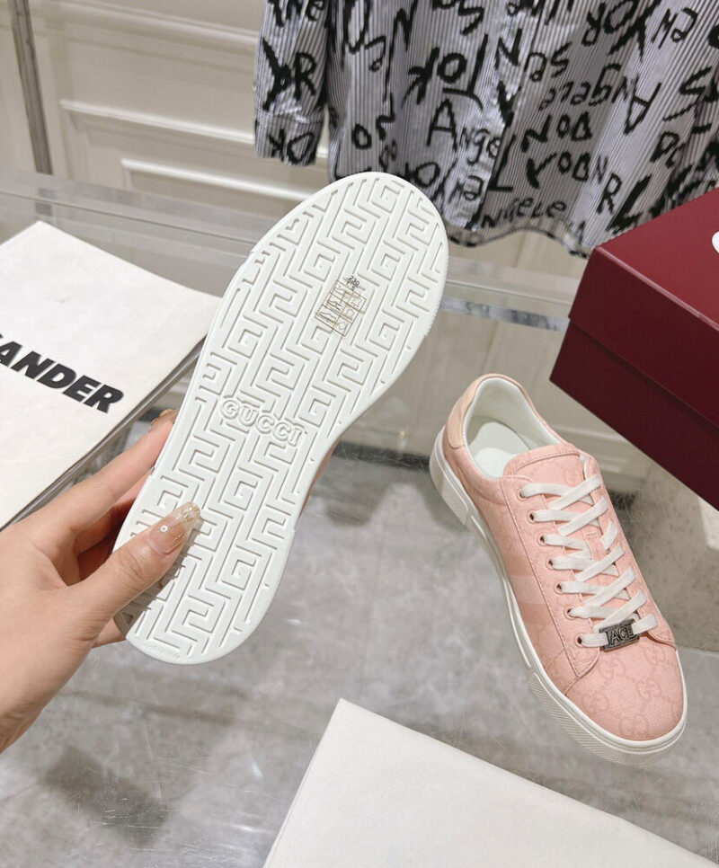 Gucci Unisex Ace Sneaker With Web 812026 Pink