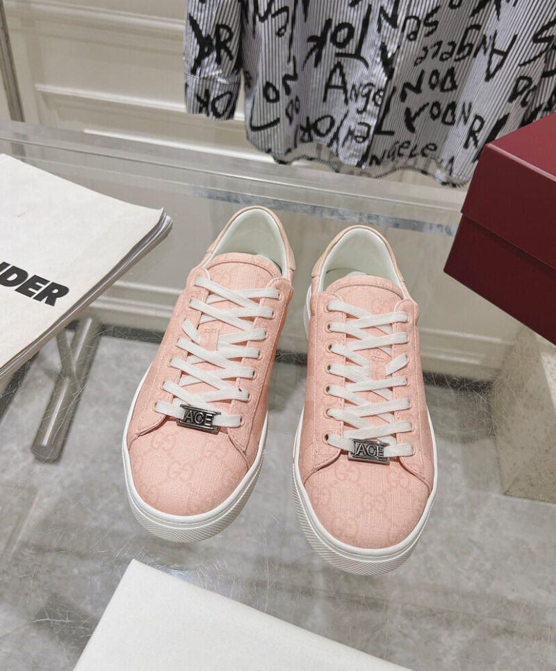 Gucci Unisex Ace Sneaker With Web 812026 Pink