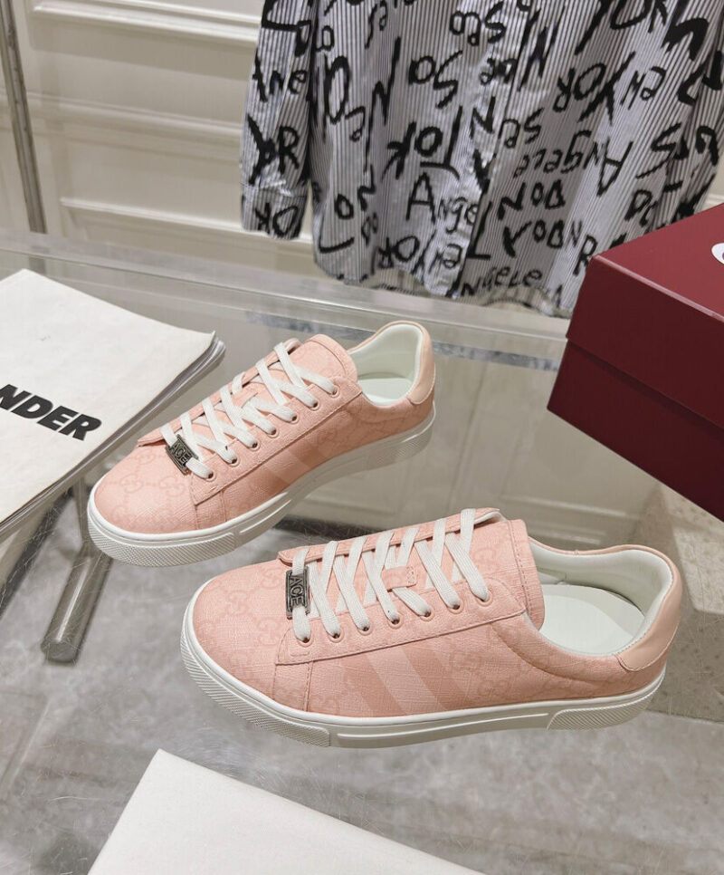 Gucci Unisex Ace Sneaker With Web 812026 Pink