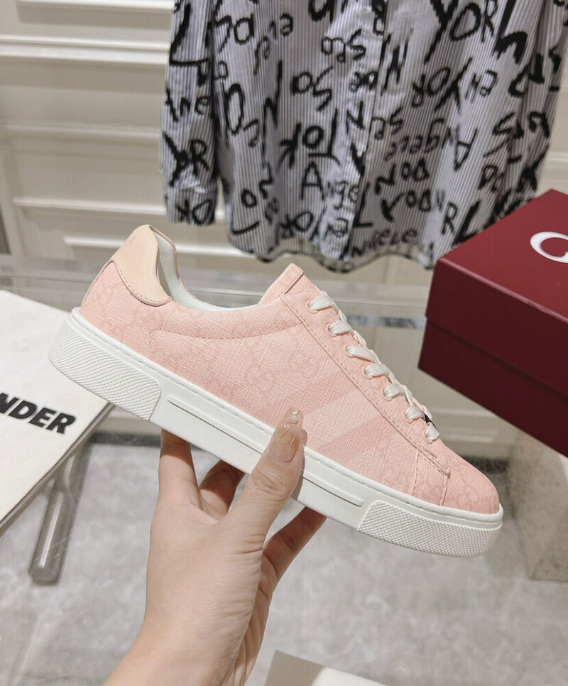 Gucci Unisex Ace Sneaker With Web 812026 Pink