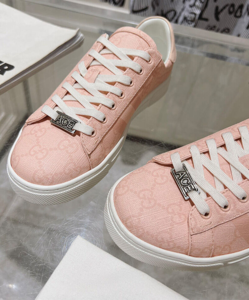 Gucci Unisex Ace Sneaker With Web 812026 Pink