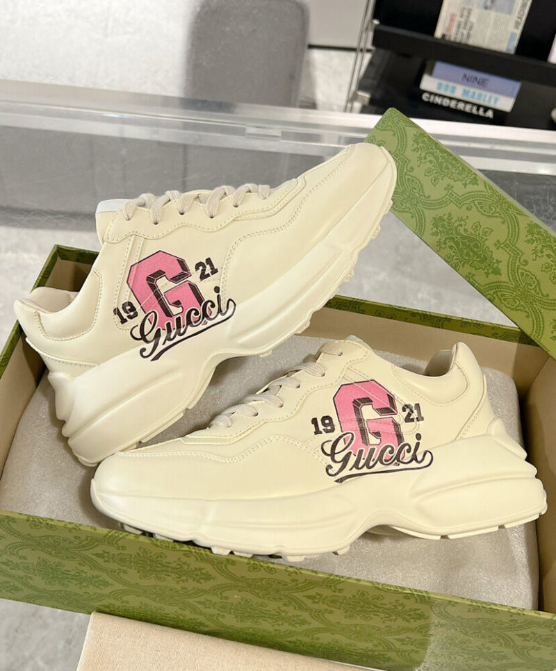 Gucci Unisex Rhyton Sneakers 817482 White