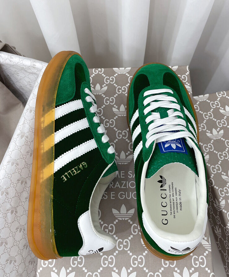 Gucci x adidas Unisex Gazelle Sneaker Green