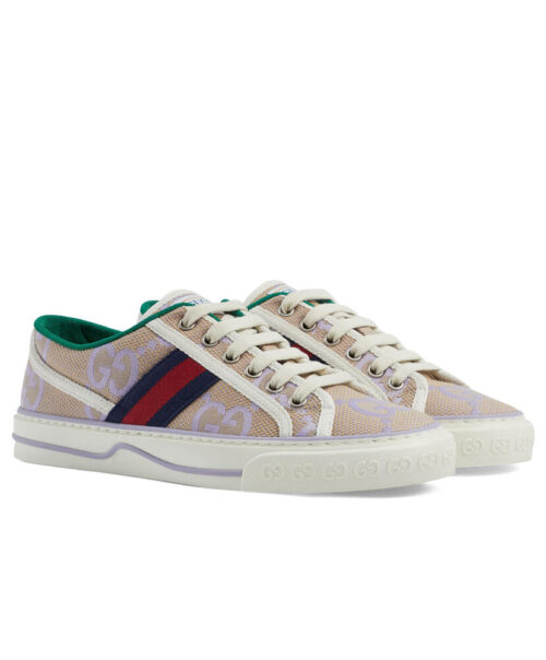 Gucci Unisex Tennis 1977 Jumbo GG Sneaker 725879 Purple