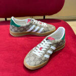 Gucci X Adidas Unisex Gazelle Sneaker Coffee