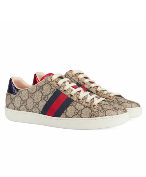 Gucci Unisex Ace GG Supreme sneaker Coffee