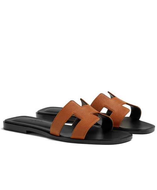 Hermes Women's Oran Sandal Coffee