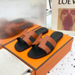 Hermes Women's Oran Sandal Coffee