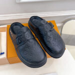 Louis Vuitton Unisex Mule LV EASY 1AA0CA Black