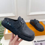 Louis Vuitton Unisex Mule LV EASY 1AA0CA Black