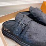 Louis Vuitton Unisex Mule LV EASY 1AA0CA Black