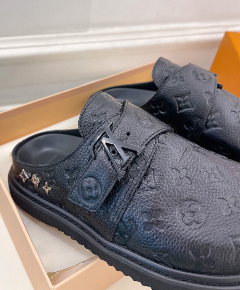 Louis Vuitton Unisex Mule LV EASY 1AA0CA Black