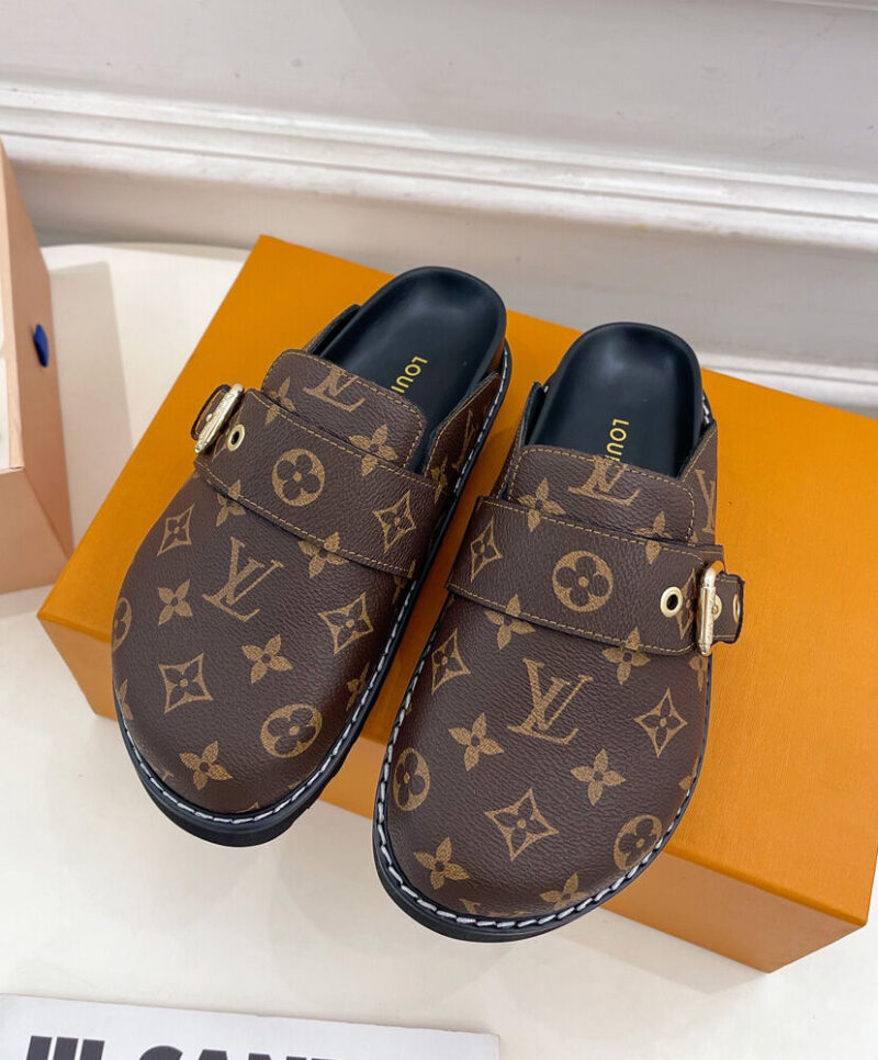 Louis Vuitton Unisex LV Cosy Flat Comfort Clogs 1AAW6S Brown