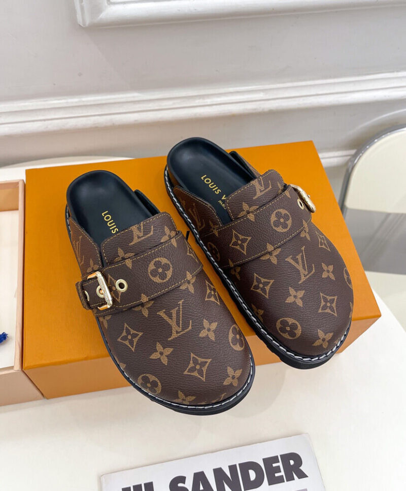 Louis Vuitton Unisex LV Cosy Flat Comfort Clogs 1AAW6S Brown
