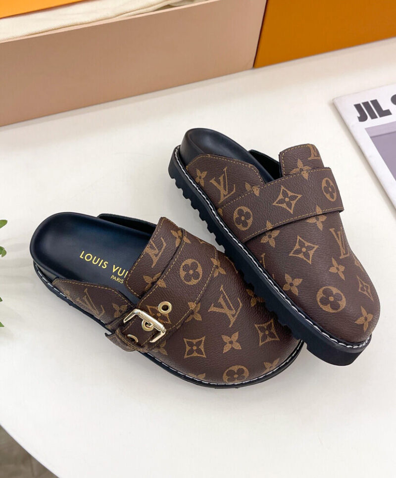 Louis Vuitton Unisex LV Cosy Flat Comfort Clogs 1AAW6S Brown