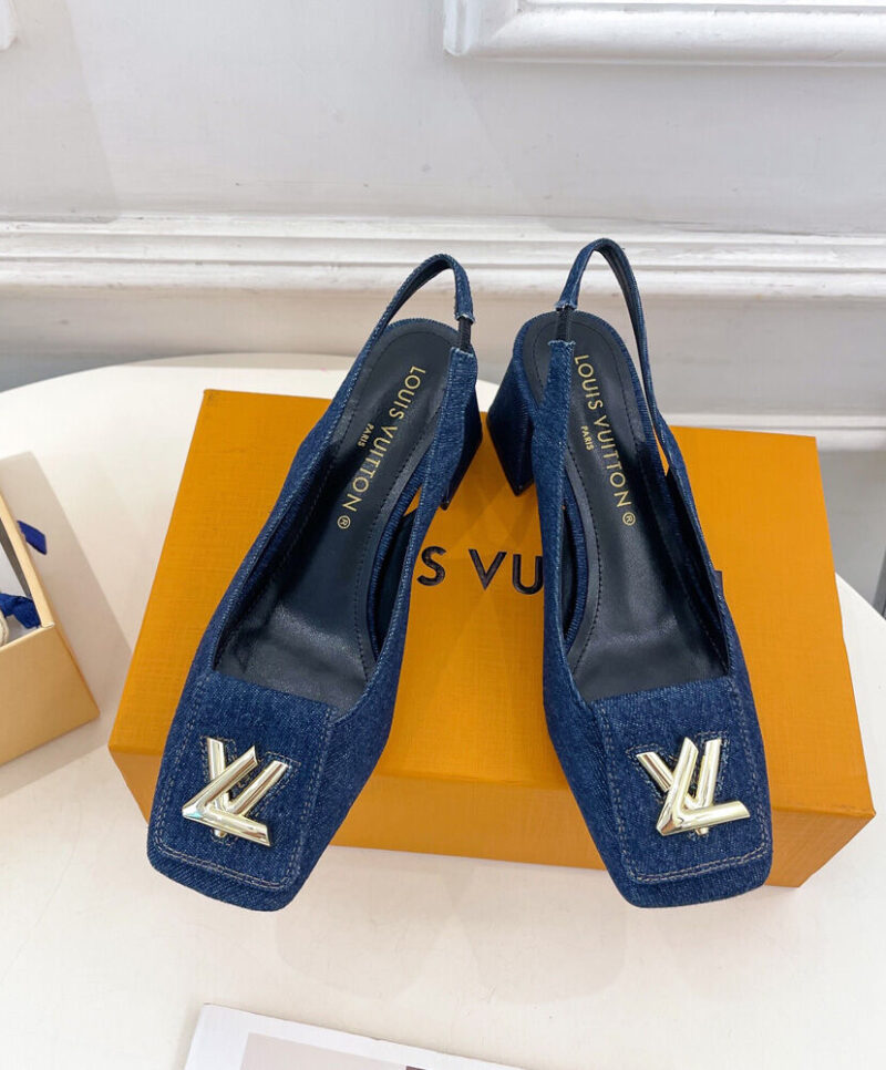 Louis Vuitton Women's Shake Slingback Pump 1ACGGE Dark Blue
