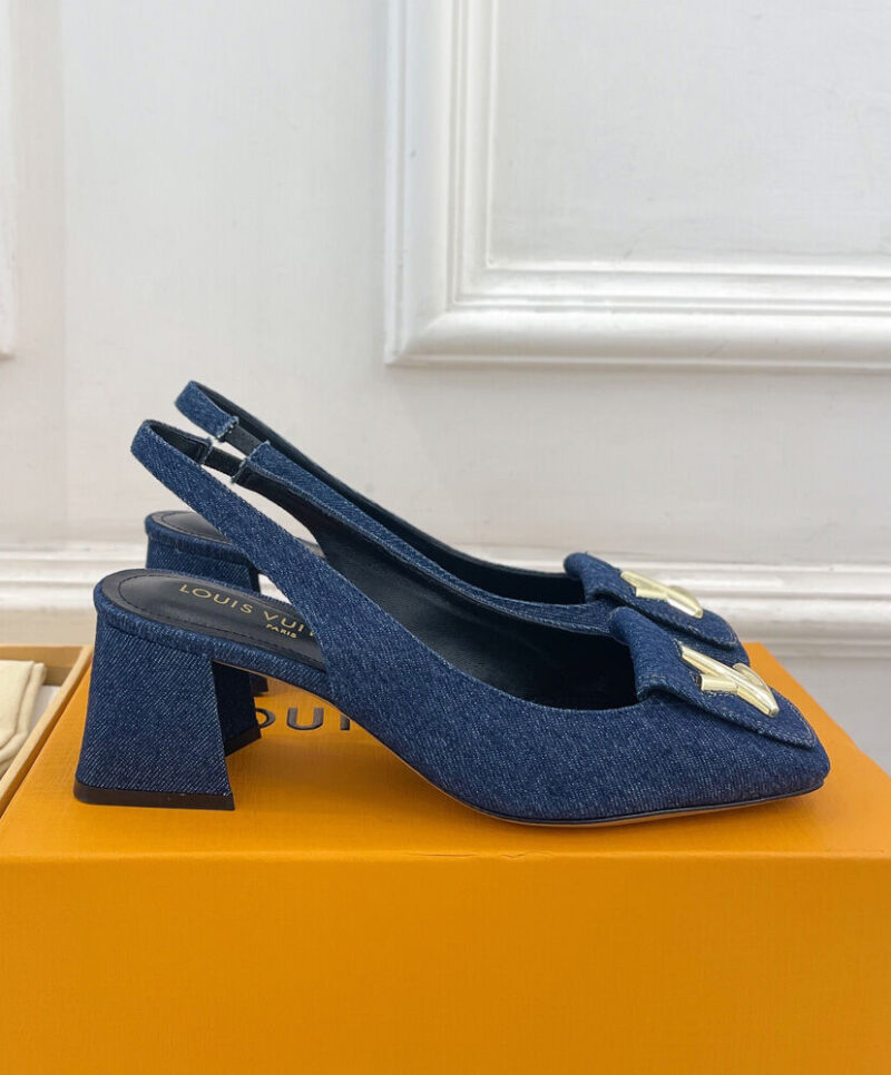 Louis Vuitton Women's Shake Slingback Pump 1ACGGE Dark Blue