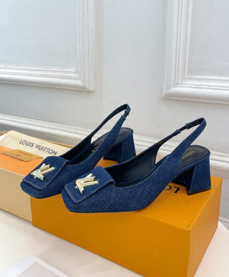 Louis Vuitton Women's Shake Slingback Pump 1ACGGE Dark Blue