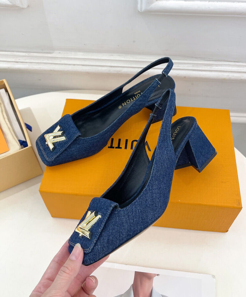 Louis Vuitton Women's Shake Slingback Pump 1ACGGE Dark Blue